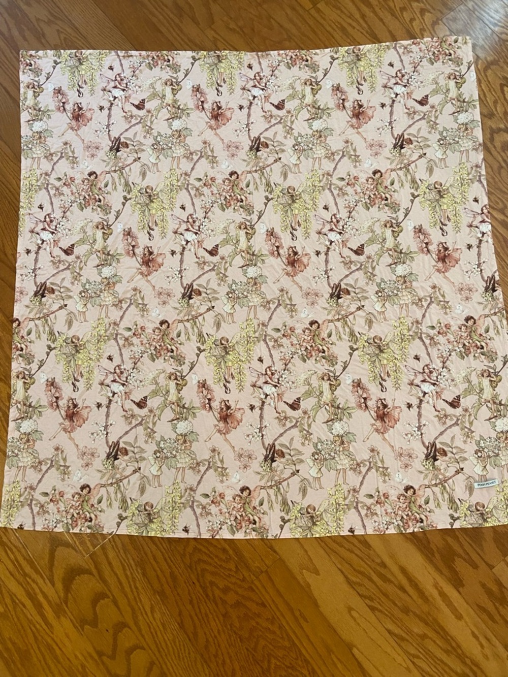 Posh Peanut Flower Fairies Bamboo Blanket Pink Fairy Floral 42x43 Lovey - Picture 6 of 6